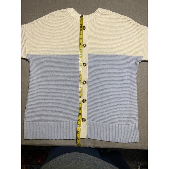 Madewell Colorblock‎ Button Ribbed Cardigan Sweater Top Womens - Picture 12 of 13